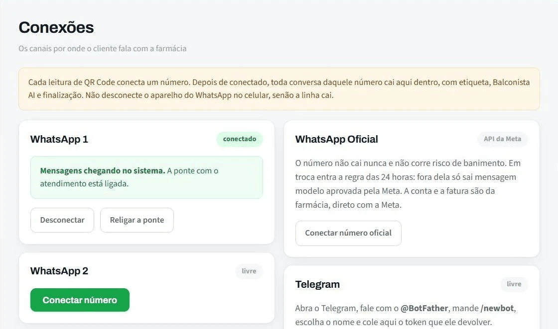 Sequência de capturas reais: Conexões